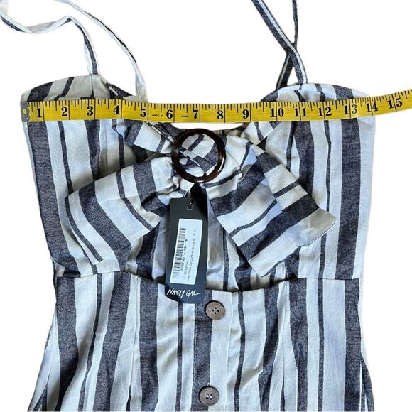 Nasty Gal On the Right Lines Striped Cut-Out mini Dress NWT - Picture 15 of 16